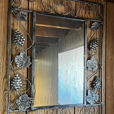 Wrought Iron Framed Mirror