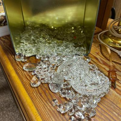 Pile of Glass Chandelier Parts 