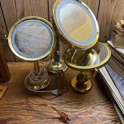 3 Beauty Mirrors Some light up! 