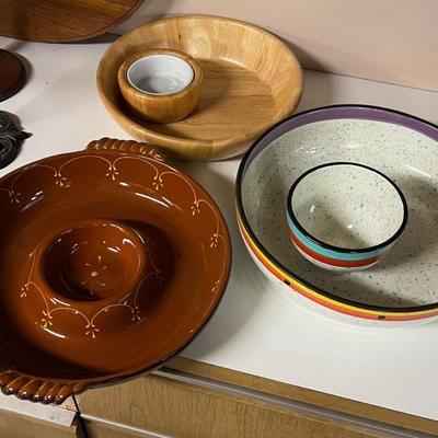 3 PARTY Chip & Dip Bowls 