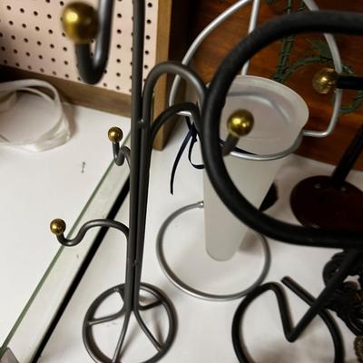 Metal Stands: Towels, Doll Stand, Coffee Cups.
