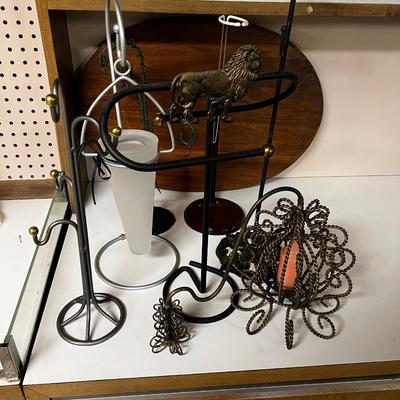 Metal Stands: Towels, Doll Stand, Coffee Cups.