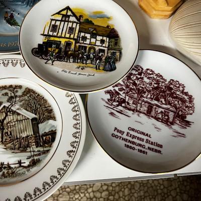 Decorative Collectible Plates Pile