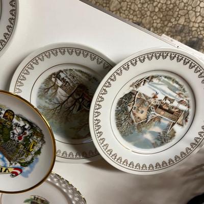 Decorative Collectible Plates Pile