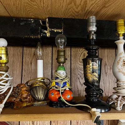 5 Small Table Lamps. 