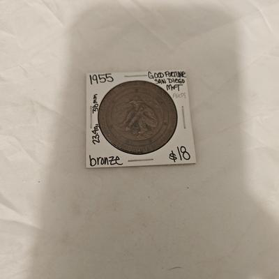 1955 good fortune San Diego bronze medal