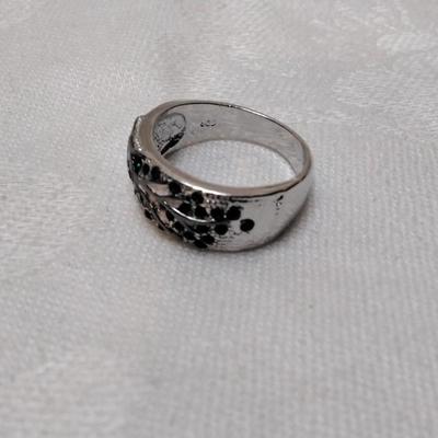 Vintage Emerald Tree of Life 925 Ring Size 8.5