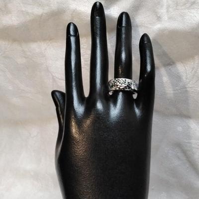 Vintage Emerald Tree of Life 925 Ring Size 8.5