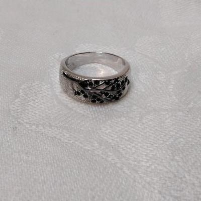 Vintage Emerald Tree of Life 925 Ring Size 8.5