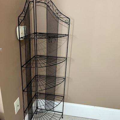 Black Metal Corner Shelf