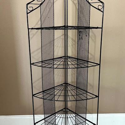 Black Metal Corner Shelf