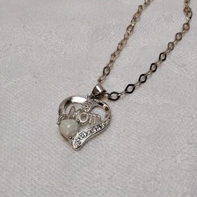 Vintage Italian Opal Mom 19" 925 Necklace