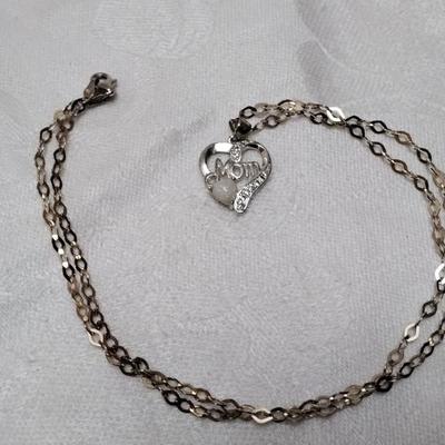 Vintage Italian Opal Mom 19" 925 Necklace