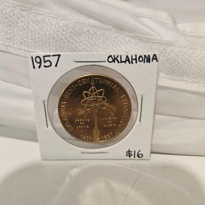 1957 Oklahoma coin