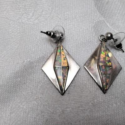 Vintage Opal 925 Earrings