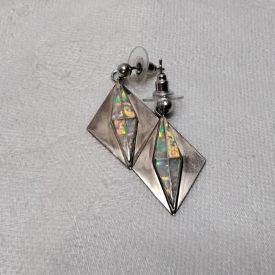 Vintage Opal 925 Earrings