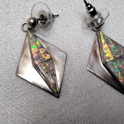 Vintage Opal 925 Earrings