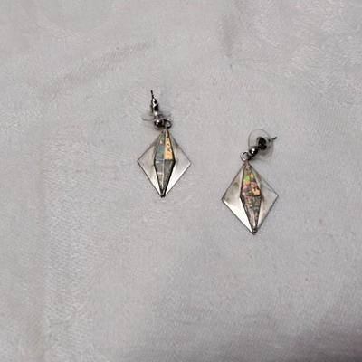 Vintage Opal 925 Earrings