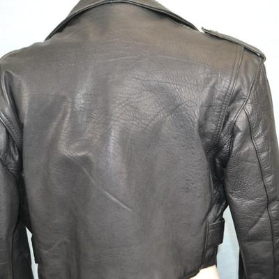 LOT 311. LADIES LEATHER BIKER STYLE JACKET