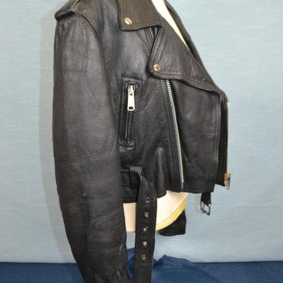 LOT 311. LADIES LEATHER BIKER STYLE JACKET