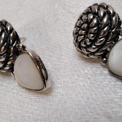 Vintage Mother of Pearl 925 Earrings
