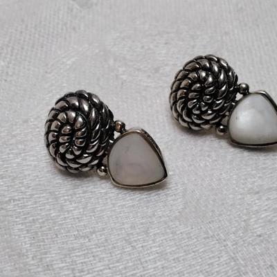 Vintage Mother of Pearl 925 Earrings