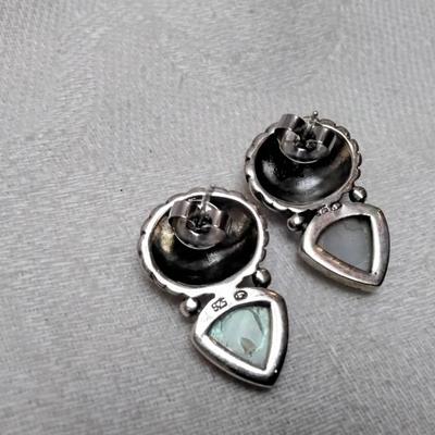 Vintage Mother of Pearl 925 Earrings