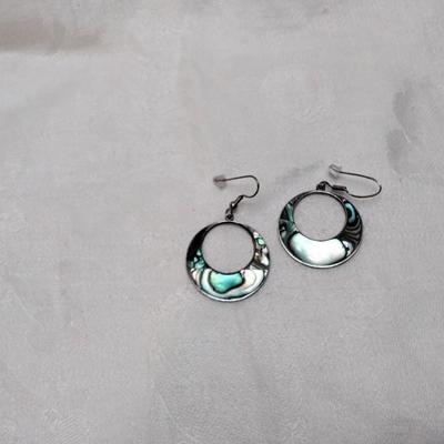 Vintage Abalone Mexico 925 Earrings