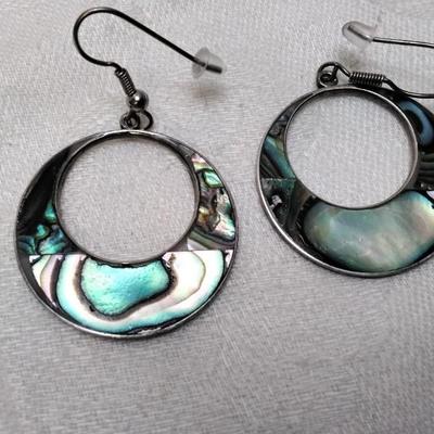 Vintage Abalone Mexico 925 Earrings