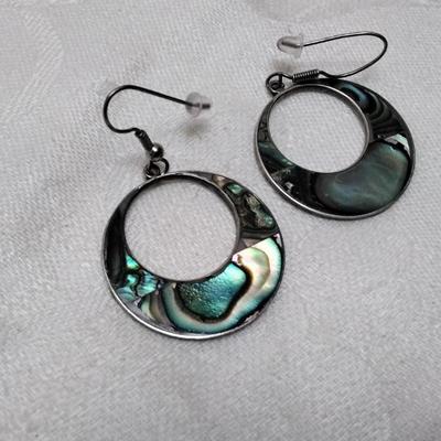 Vintage Abalone Mexico 925 Earrings