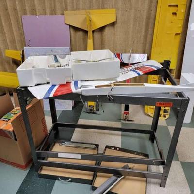Steel table & airplane models