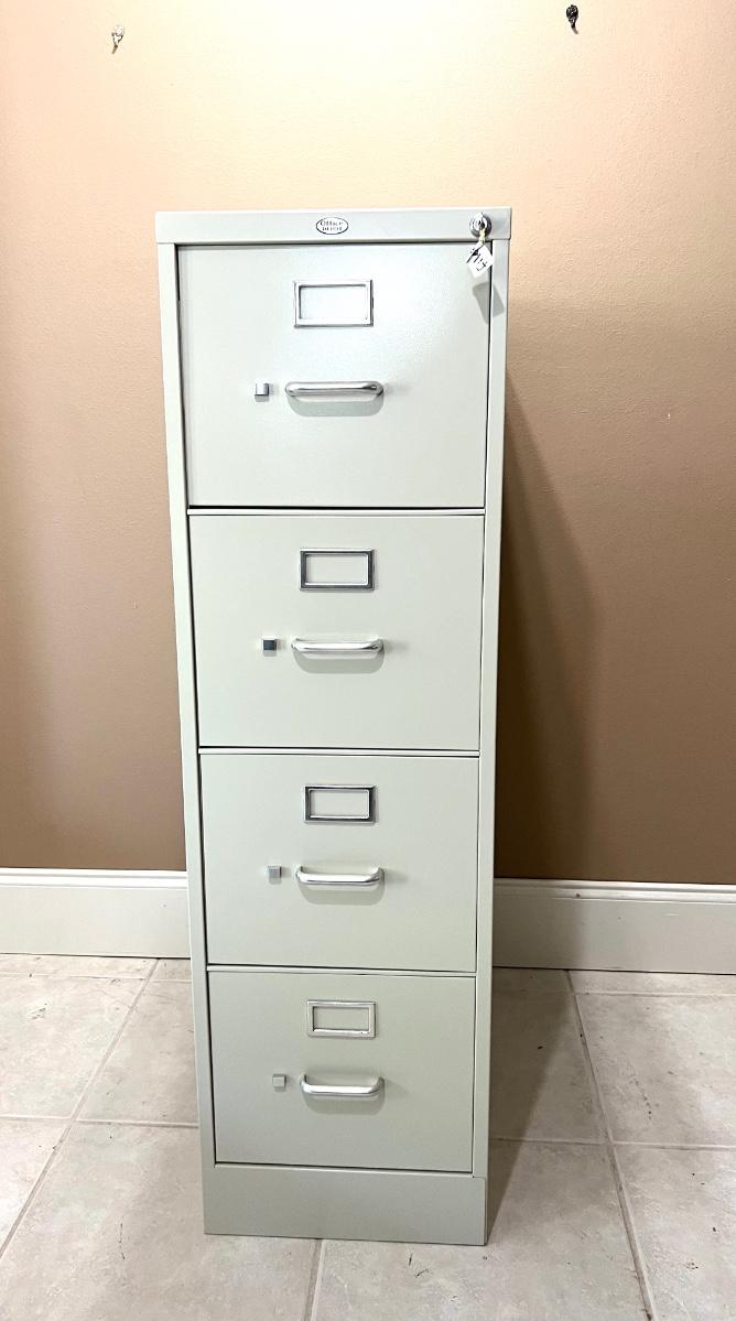OFFICE DEPOT Vertical 4 Drawer Filing With Key
