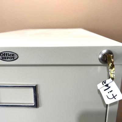 OFFICE DEPOT Vertical 4 Drawer Filing Cabinet With Key