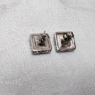 Vintage Onyx 925 Earrings