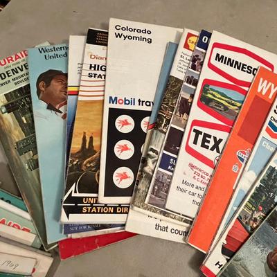 Large Lot of Gas Station Maps