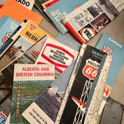 Large Lot of Gas Station Maps