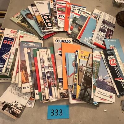Large Lot of Gas Station Maps