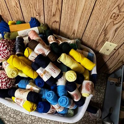 Whole Basket full of MacramÃ© Rope Stuff. 