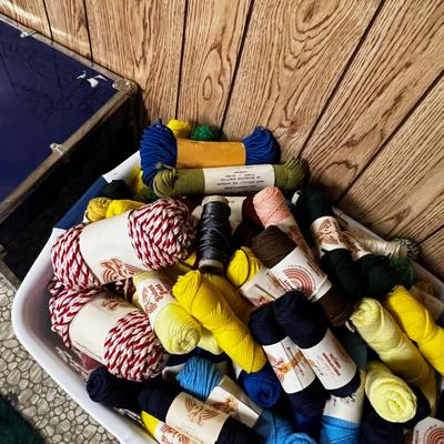 Whole Basket full of MacramÃ© Rope Stuff. 