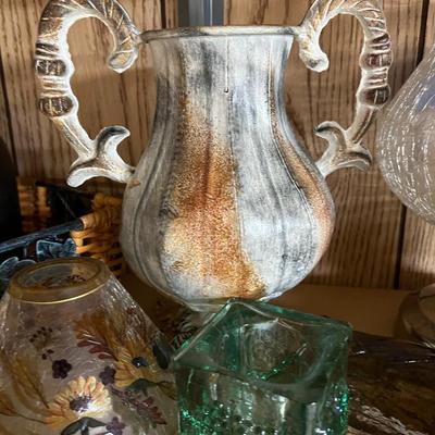 Decorative  Lot of Sconce, Lamp, Planter etc. 