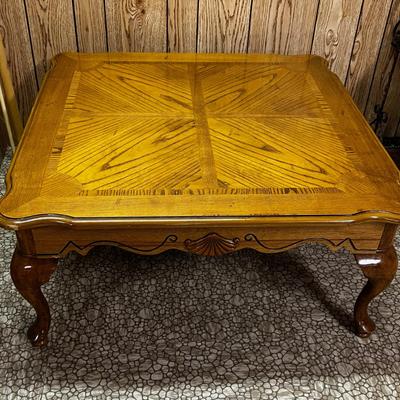 Square Oak Coffee Table 
