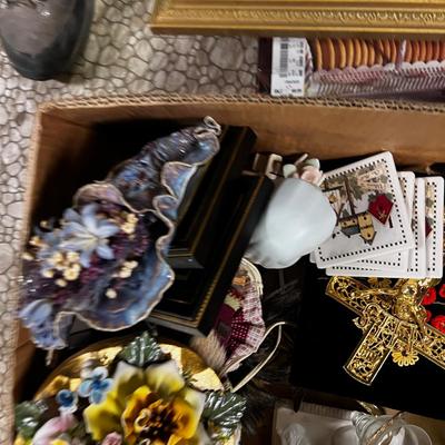 Lot of Do Das; Swan, Ceramic Floral, Coaster, Religion, Angles etc.
