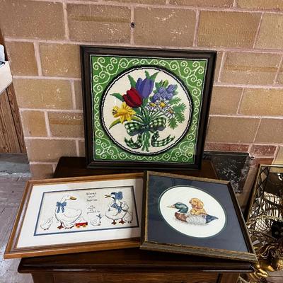 3 Needle Point Pictures 