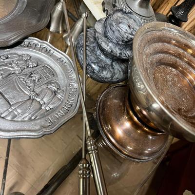 Metal Bowls, Candle Stick, Brass and Pewter etc.