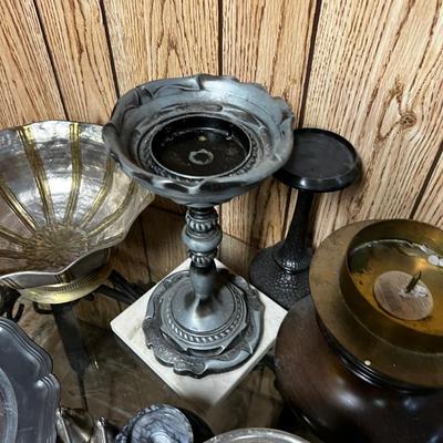 Metal Bowls, Candle Stick, Brass and Pewter etc.