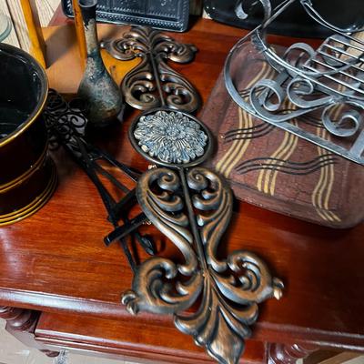 Copper & Black Colored Lot Of Planter Duck Tray and Tin etc. 