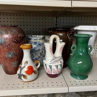 Larger Vases, including GREEN one