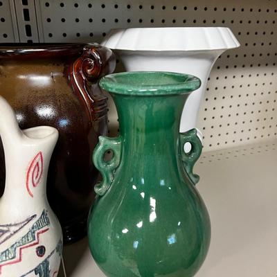 Larger Vases, including GREEN one