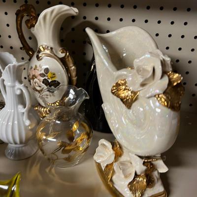 Lot of Vases and Floral items 