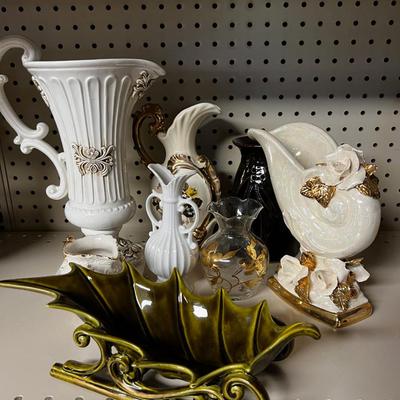 Lot of Vases and Floral items 